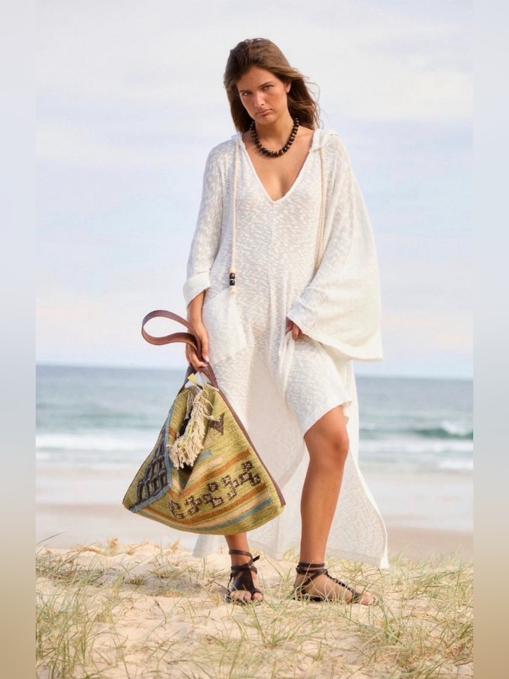 FREE PEOPLE Super Slub Poncho/BEACH COVERUP